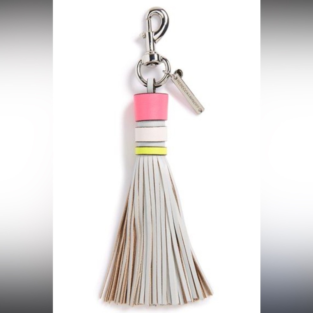Rebecca Minkoff leather tassel bag charm